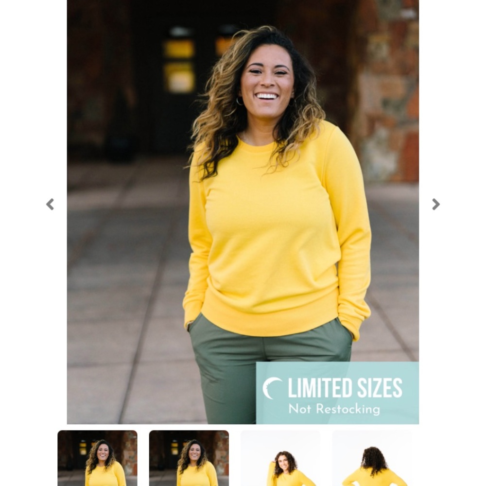 COPY - Zyia yellow crew neck